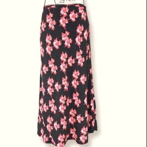Valerie Stevens Silk Floral Maxi Skirt Size 8P